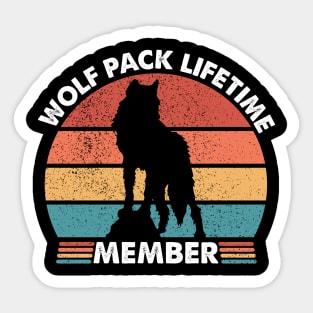 wolf pack lifetime membership Sticker